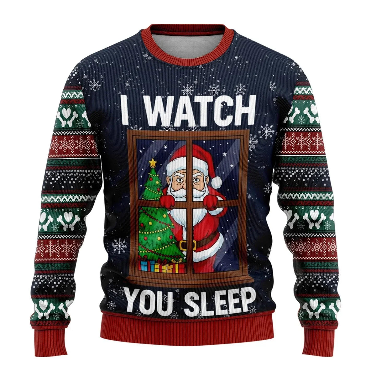 Herren Ugly Christmas Sweater – Lustiger Weihnachtspullover mit Motiv, Rundhals