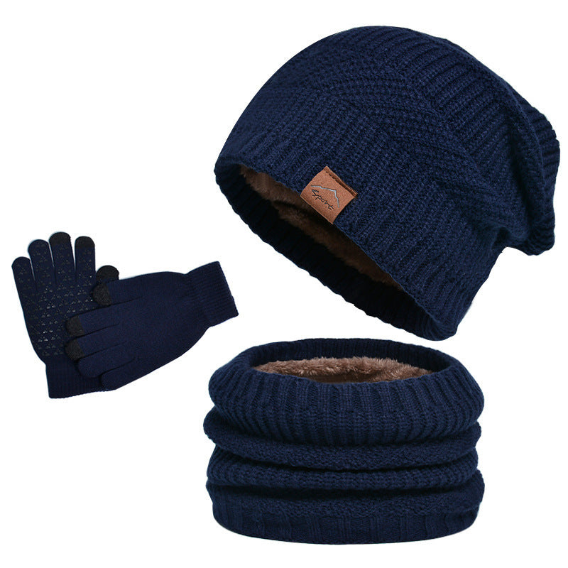 Herren Winterset mit Mütze, Loop-Schal & Touchscreen-Handschuhen – Gefüttert