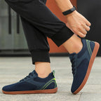 Herren flache Sneaker mit gepolsterter Sohle, Low-Top-Design und atmungsaktiven Materialien