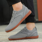 Herren flache Sneaker mit gepolsterter Sohle, Low-Top-Design und atmungsaktiven Materialien