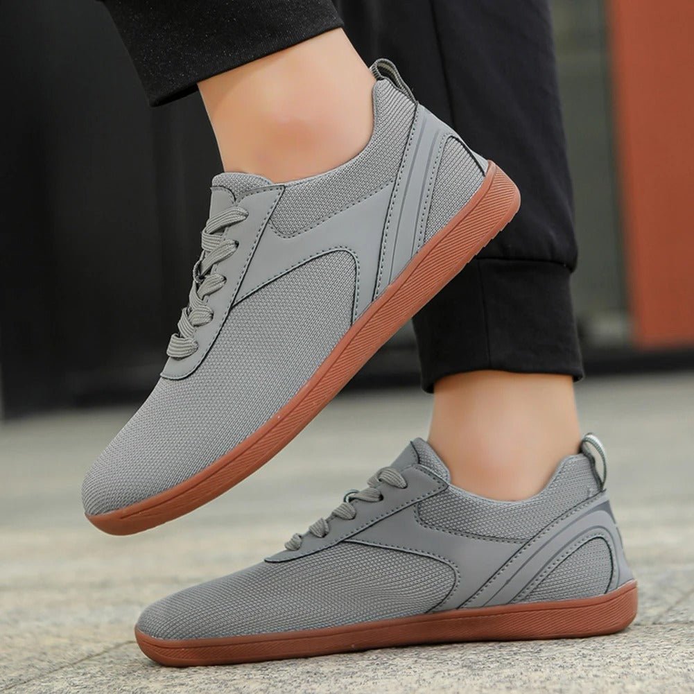Herren flache Sneaker mit gepolsterter Sohle, Low-Top-Design und atmungsaktiven Materialien