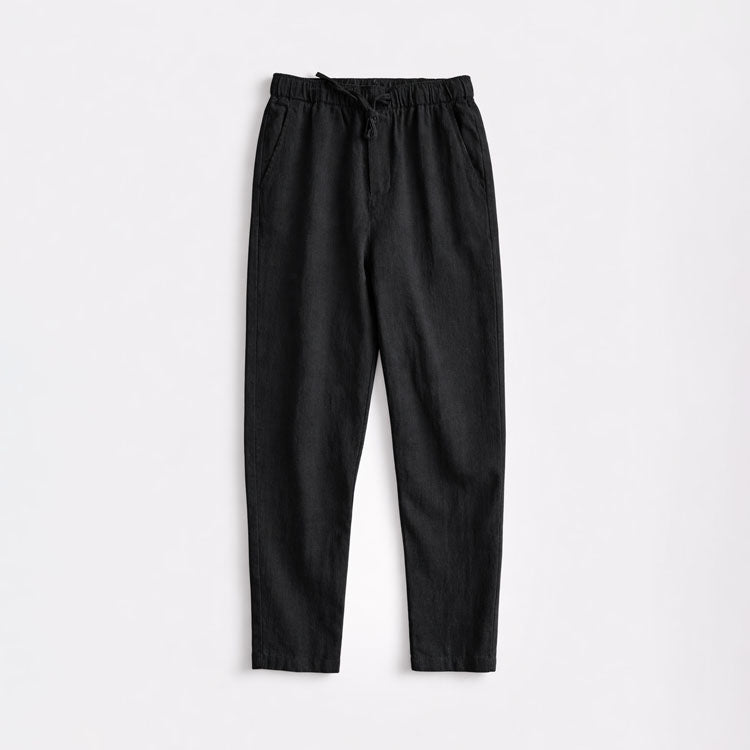 Herren gerade Hose mit elastischem Bund, Kordelzug und Knöchellänge