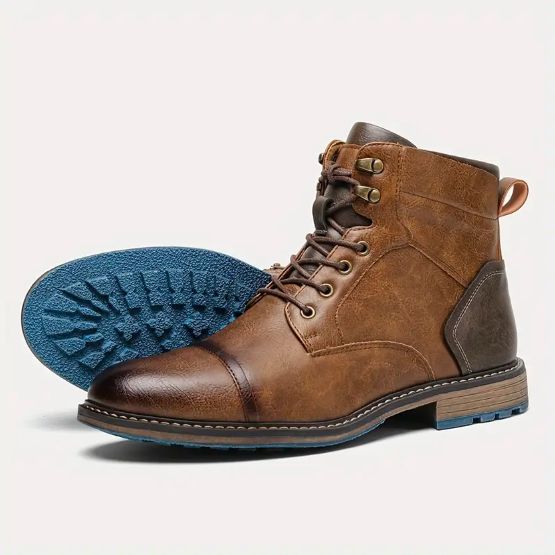Herren klassische Stiefeletten mit rundem Zehenbereich