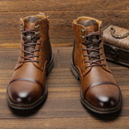 Herren klassische Stiefeletten mit rundem Zehenbereich