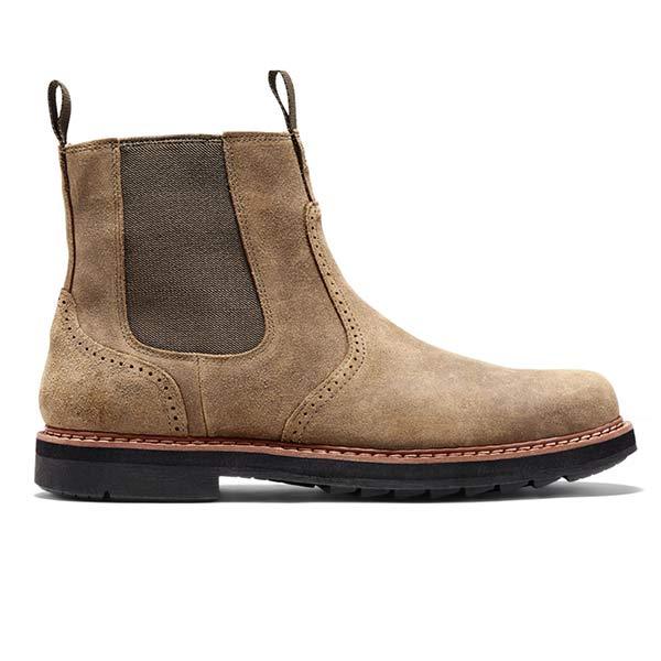 Herren modische Chelsea-Boots mit Profilsohle und elastischen Seiteneinsätzen