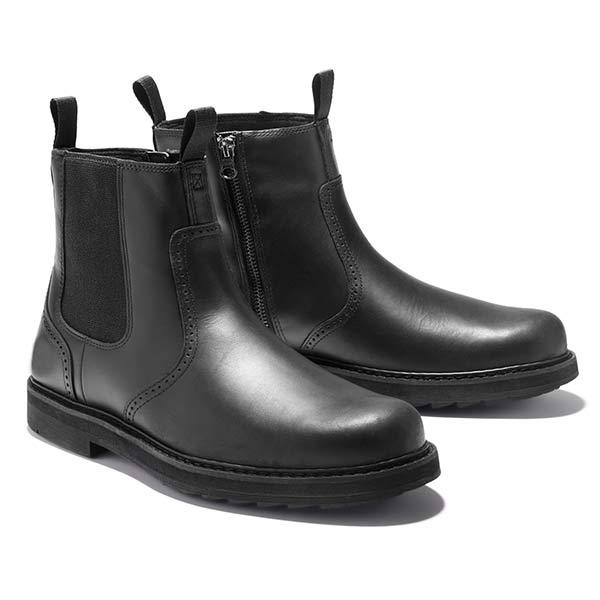 Herren modische Chelsea-Boots mit Profilsohle und elastischen Seiteneinsätzen