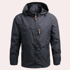 Herren Outdoorjacke mit Kapuze – Wasserabweisende Windjacke, Herbst Winter