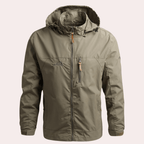 Herren Outdoorjacke mit Kapuze – Wasserabweisende Windjacke, Herbst Winter