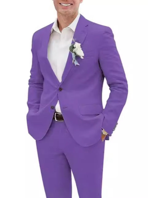 Herrenanzug aus Leinen im Slim Fit mit lässigem Stil