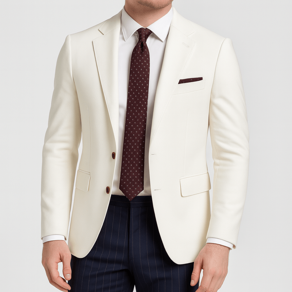 Herrenblazer mit tailliertem Schnitt und fallendem Revers