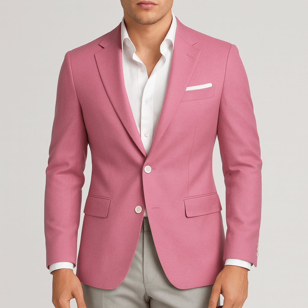 Herrenblazer mit tailliertem Schnitt und fallendem Revers
