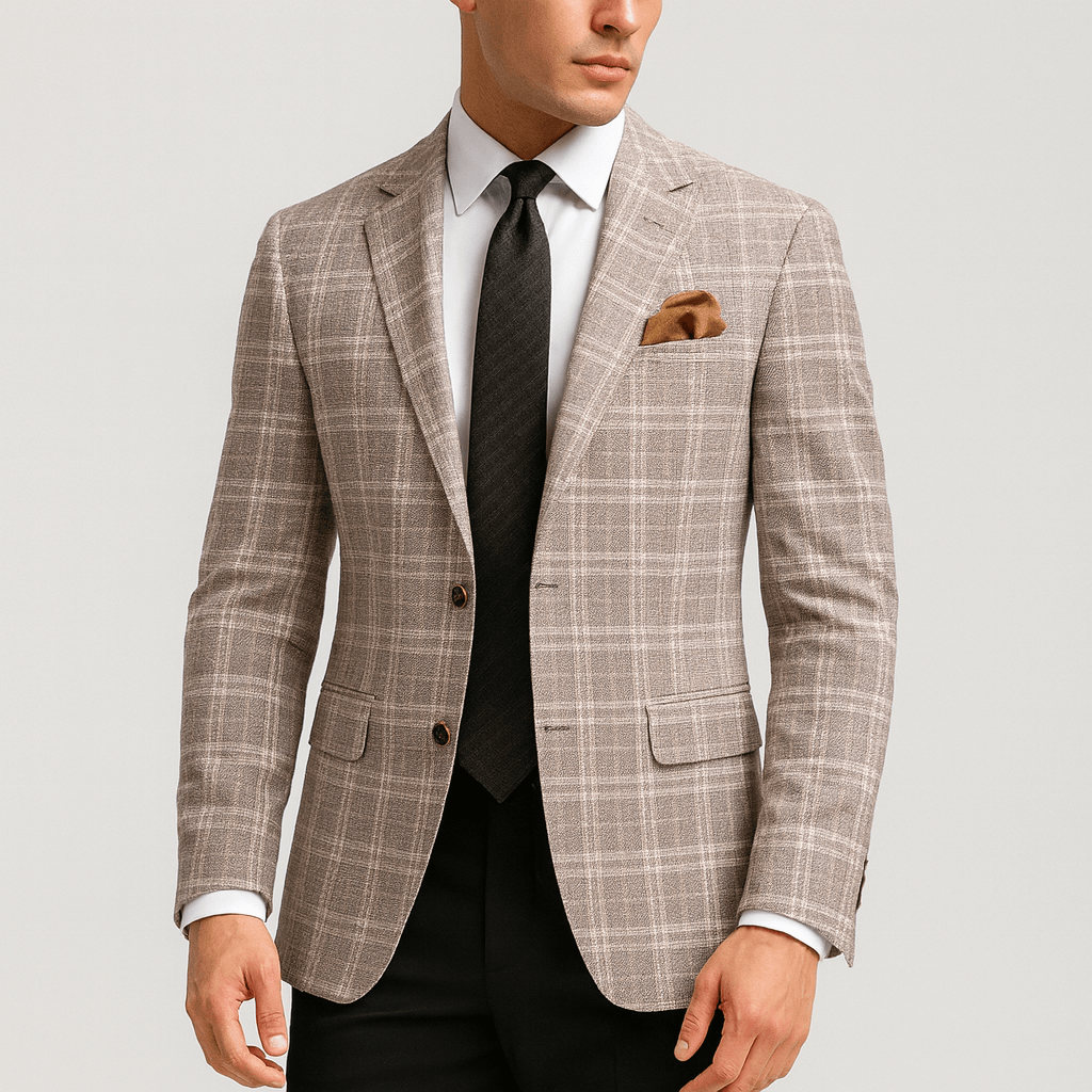 Herrenblazer mit tailliertem Schnitt und fallendem Revers