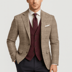 Herrenblazer mit tailliertem Schnitt und fallendem Revers