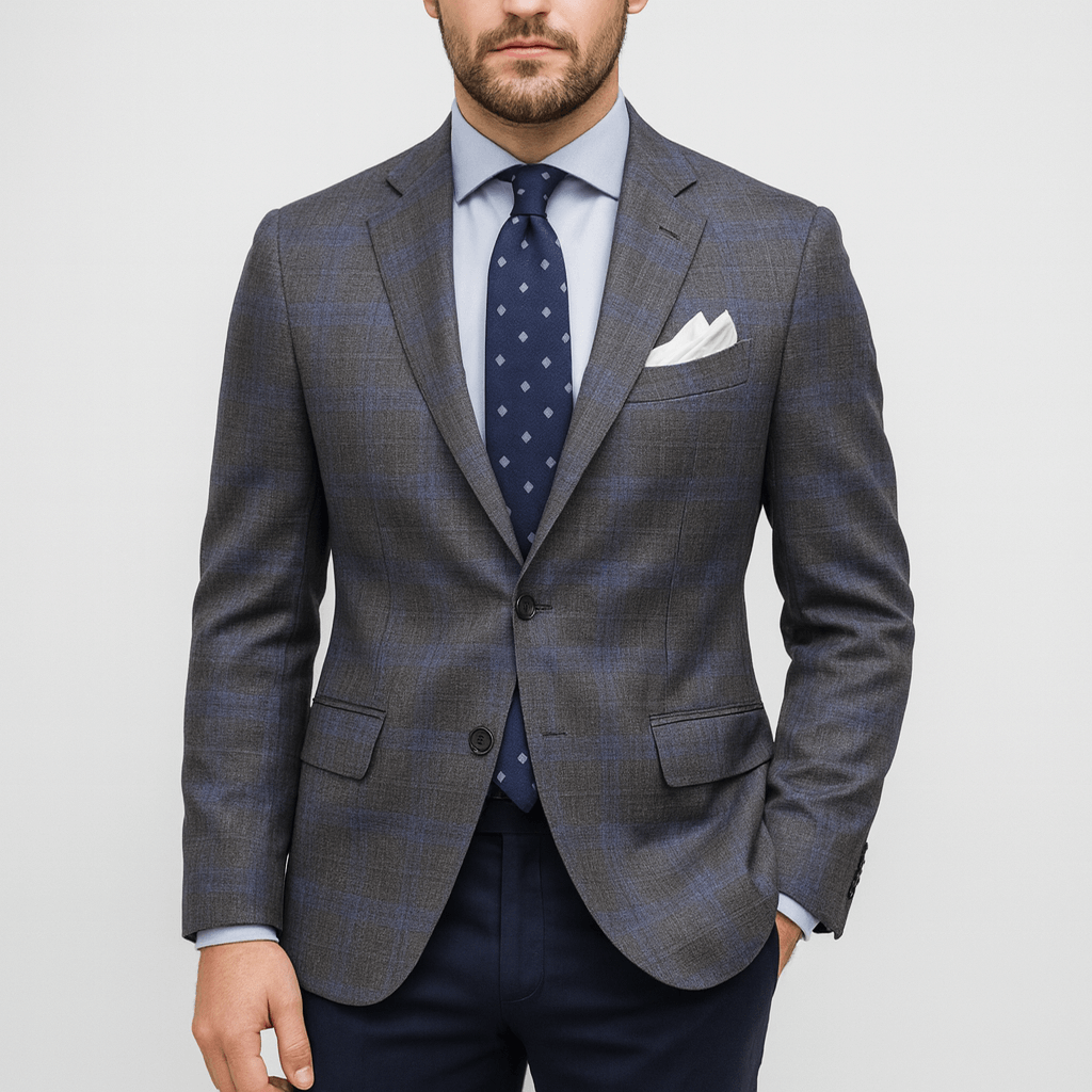 Herrenblazer mit tailliertem Schnitt und fallendem Revers