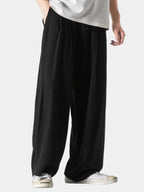 Herrenhose mit weitem Schnitt, elastischem Bund und Kordelzug