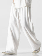 Herrenhose mit weitem Schnitt, elastischem Bund und Kordelzug