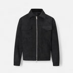 Herren Suede Jacke Oversize in Wildlederoptik – Übergangsjacke mit Pattentaschen