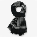 Herren Gestreifter Schal mit Fransen – Eleganter Winterschal, Herbst Winter