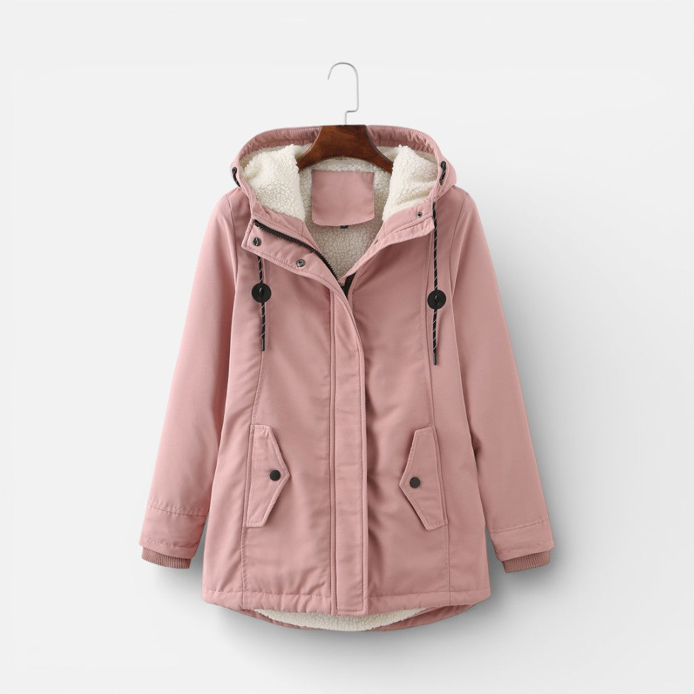 Damen Parka mit Kapuze und warmem Innenfutter