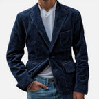 Fløjlsjakke til mænd i moderne slim fit