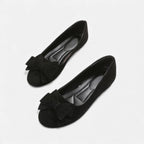 Damen Ballerinas mit Schleifendetail und flacher Sohle