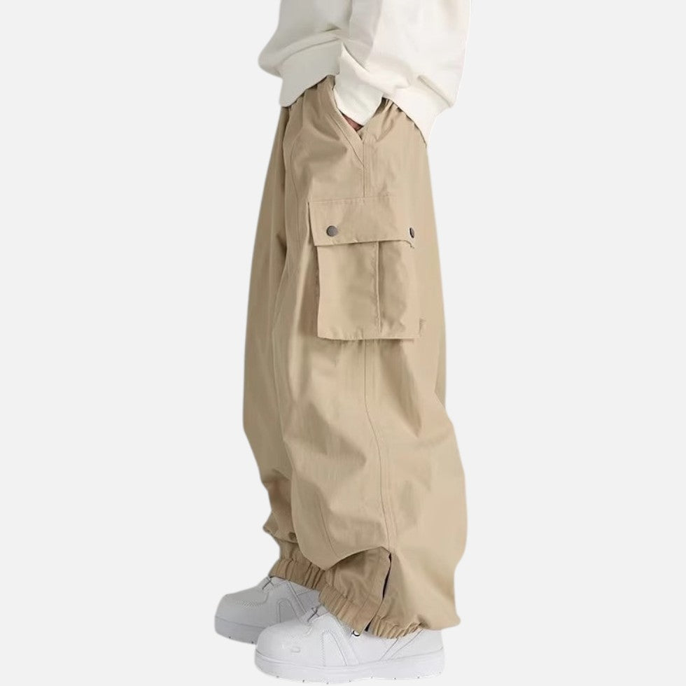 Women's Loose Cargo Sports Pants with Side Pockets