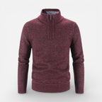 Herren Strickpullover mit Stehkragen und Reissverschluss