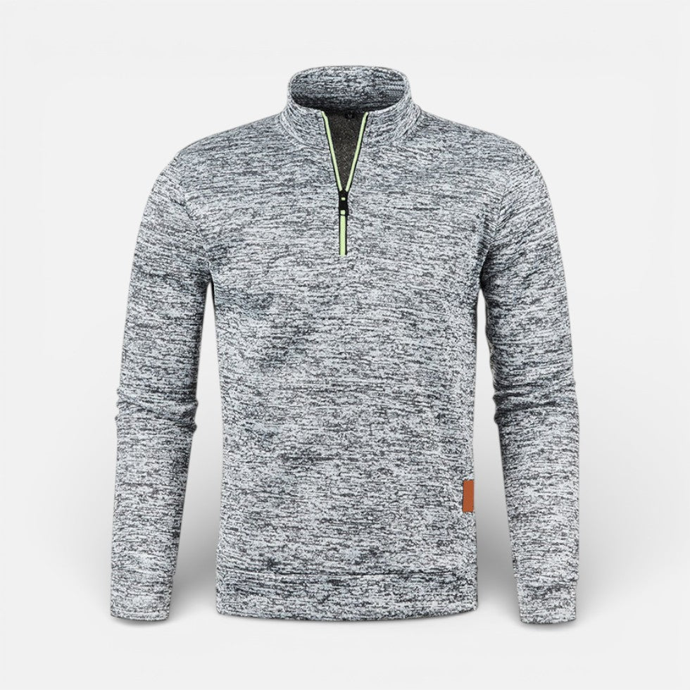 Herren Pullover mit Stehkragen und Reissverschluss