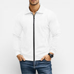 Herren Strickjacke mit Reißverschluss und Strukturmuster