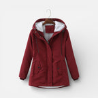 Damen Parka mit Kapuze und warmem Innenfutter
