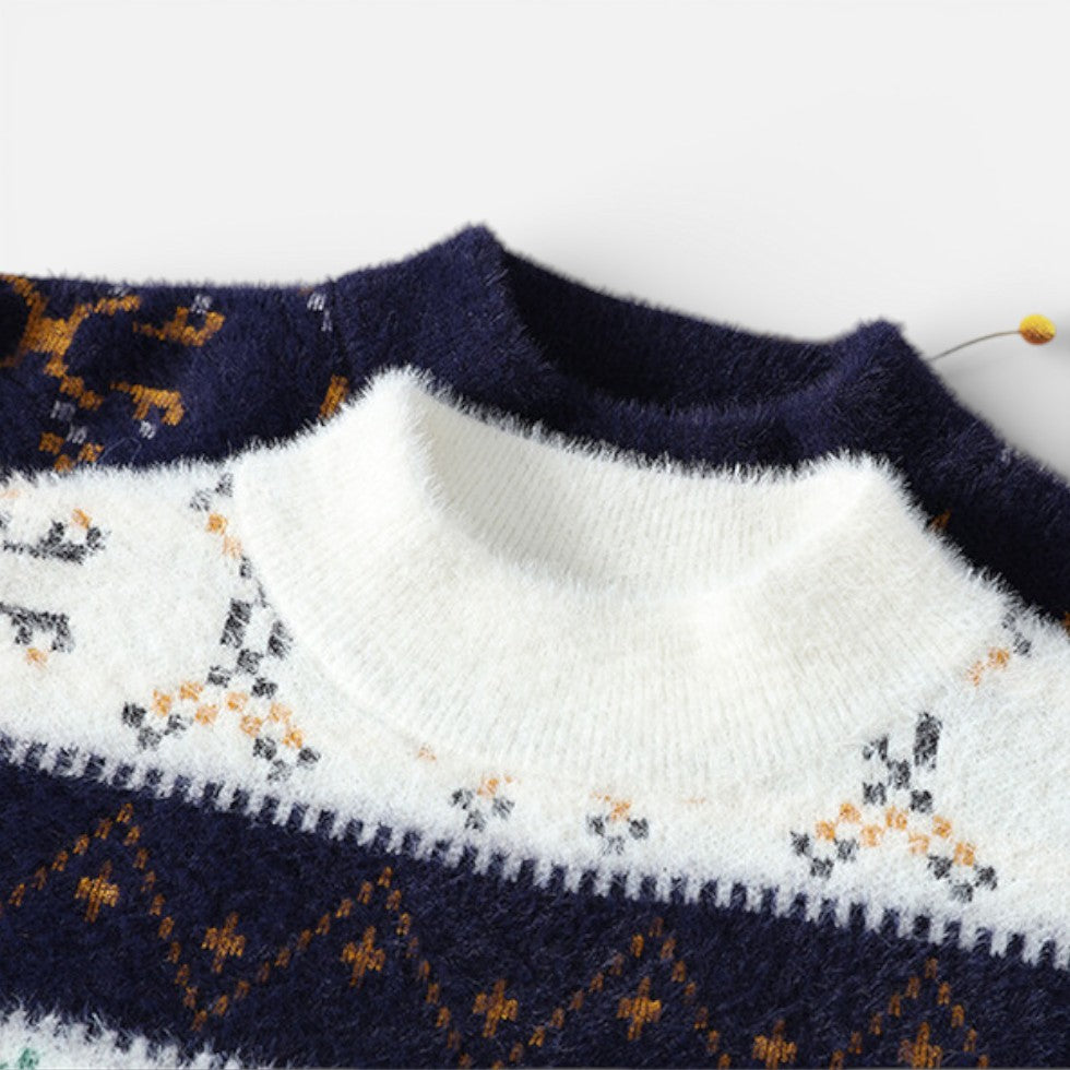 Herren Nordic Strickpullover mit Muster