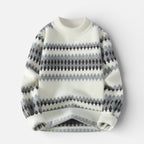 Herren Strickpullover aus Wollmischung mit Muster