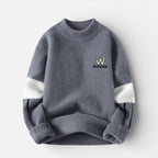 Herren Strickpullover aus Wollmischung mit Rundhalsausschnitt