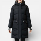 Women's winter coat with hood and zipper