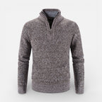 Herren Strickpullover mit Stehkragen und Reissverschluss