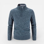 Herren Strickpullover mit Stehkragen und Reissverschluss