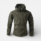 Herren Softshell Jacke mit Kapuze und Reissverschluss