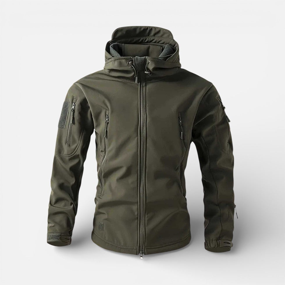 Herren Softshell Jacke mit Kapuze und Reissverschluss