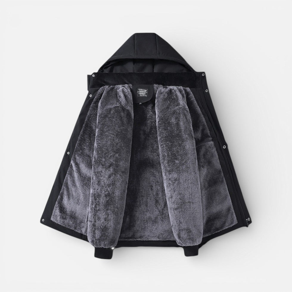 Herren Steppjacke mit Kapuze und weichem Innenfutter