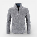 Herren Strickpullover mit Stehkragen und Reissverschluss