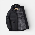 Herren Steppjacke mit Kapuze und weichem Innenfutter
