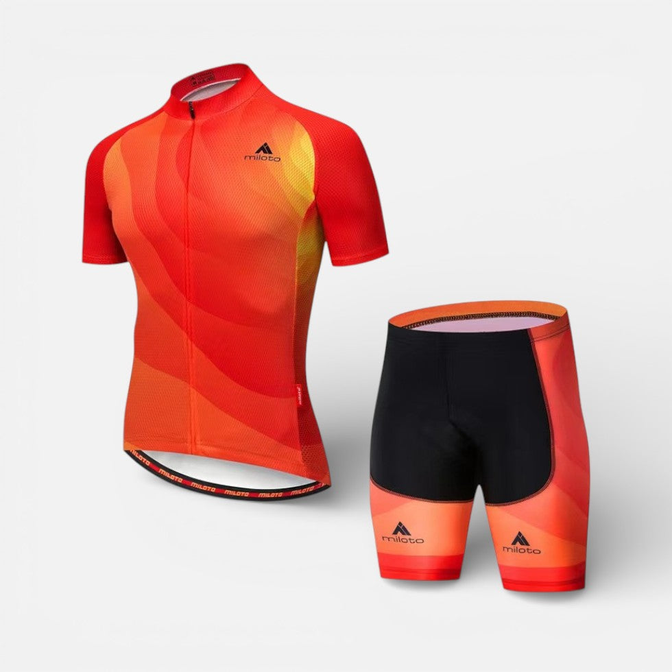 Herren Kurzarm Radsport Set mit Trikot und kurzer Radhose