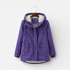 Damen Parka mit Kapuze und warmem Innenfutter