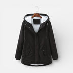 Damen Parka mit Kapuze und warmem Innenfutter