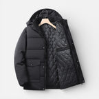 Herren Winterjacke mit Kapuze und warmem Innenfutter