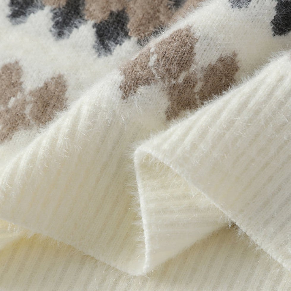 Herren Strickpullover aus Wollmischung mit Muster