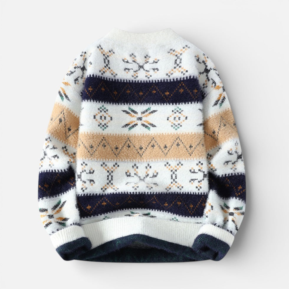 Herren Nordic Strickpullover mit Muster