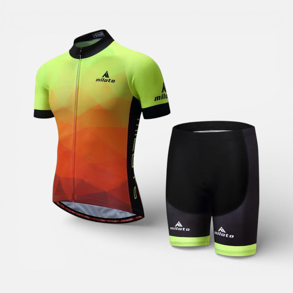 Herren Kurzarm Radsport Set mit Trikot und kurzer Radhose