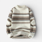 Herren Strickpullover aus Wollmischung mit Muster