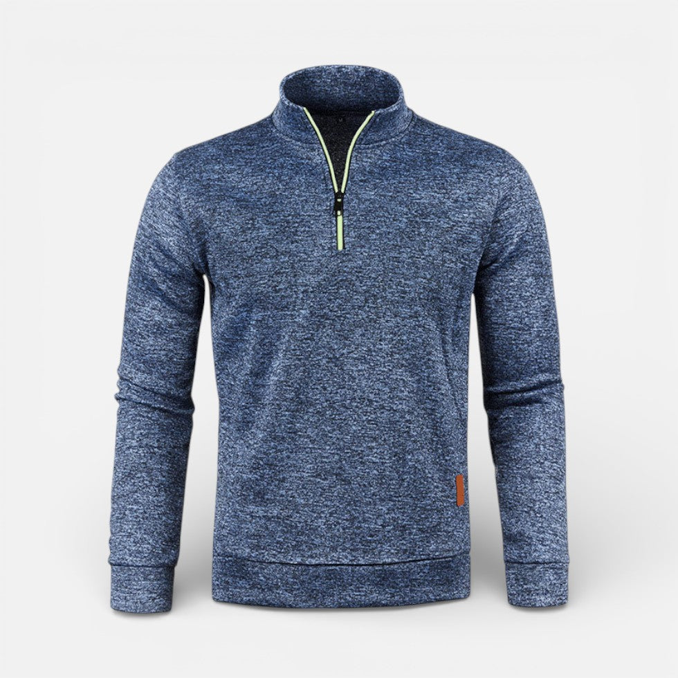 Herren Pullover mit Stehkragen und Reissverschluss